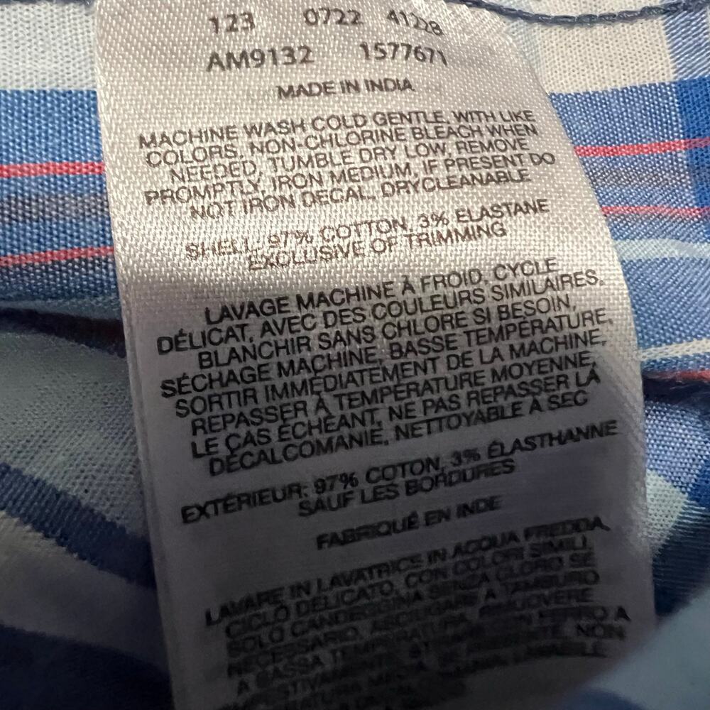 Columbia Shirt Mens XXL Button Up Blue Plaid Short Sleeve Regular - Picture 8 of 8